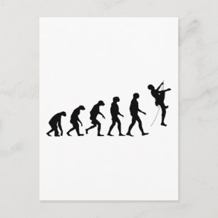 Postal Evolución de la escalada de montaña