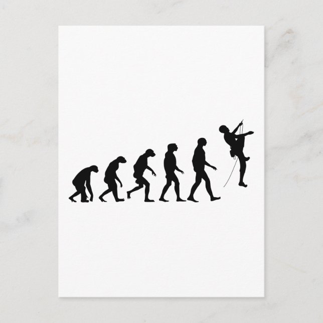 Postal Evolución de la escalada de montaña (Anverso)