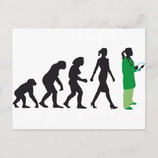 Postal evolución de la mujer médico