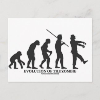 Postal Evolución de los zombies