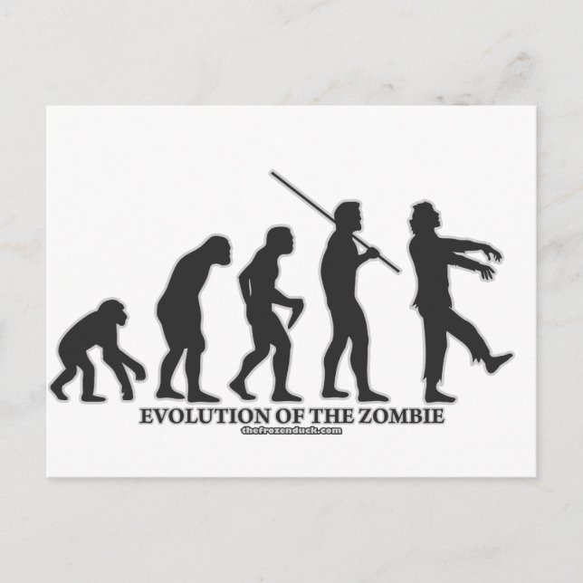 Postal Evolución de los zombies (Anverso)