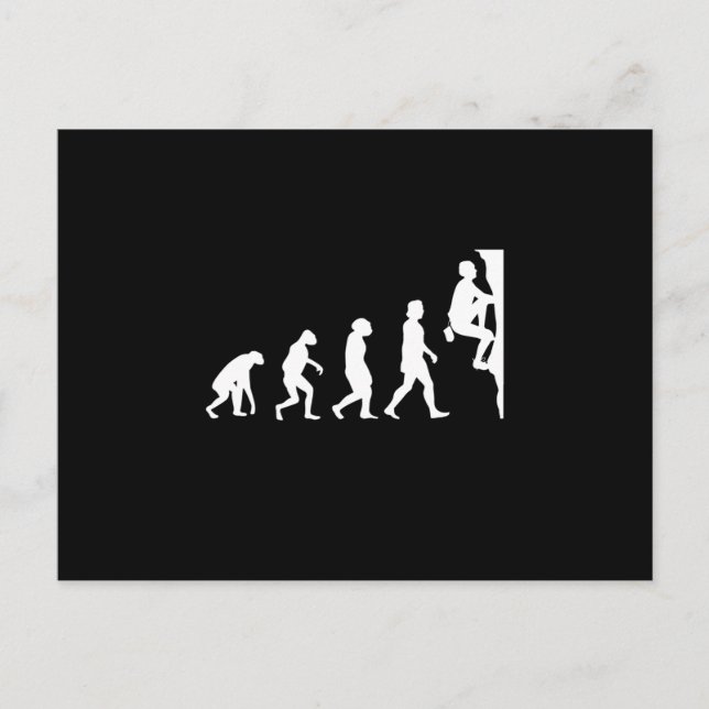 Postal Evolución de montaña escalada (Anverso)
