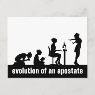 Postal "Evolución de un Apostata"