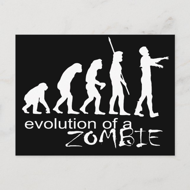 Postal evolución de un zombi (Anverso)