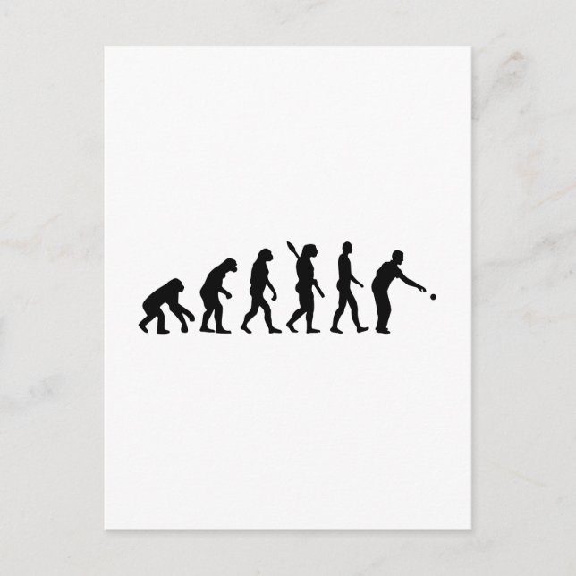 Postal Evolución del boule de Boccia (Anverso)