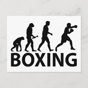 Postal Evolución del boxeo