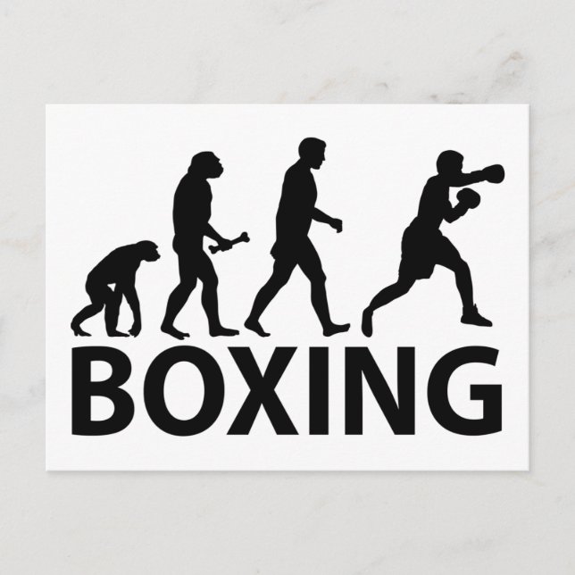 Postal Evolución del boxeo (Anverso)