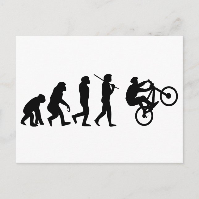 Postal Evolución del ciclista (Anverso)