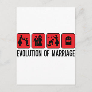 Postal Evolución del matrimonio