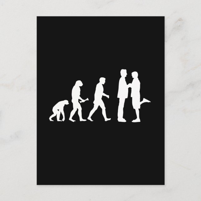 Postal Evolución del matrimonio gay - (Anverso)