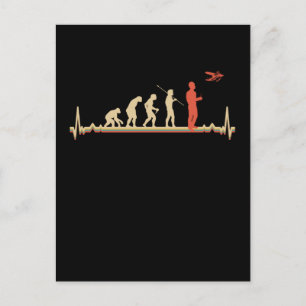 Postal Evolución del piloto de avión RC modelo retro