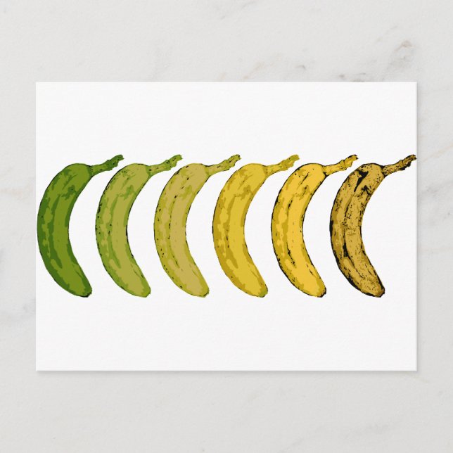 Postal Evolución del plátano (Anverso)