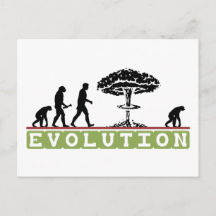 Postal Evolución divertida de la evolución