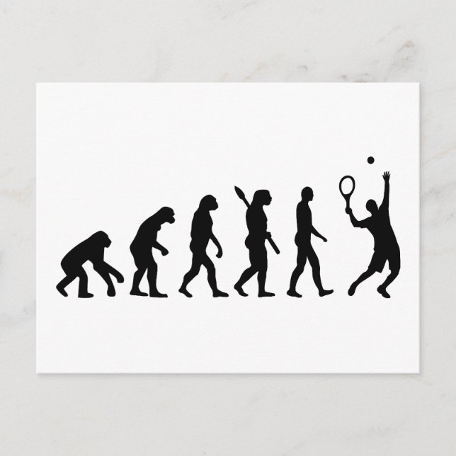 Postal Evolución Jugador de tenis (Anverso)