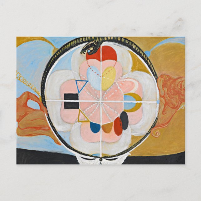 Postal Evolución Nº 13 de Hilma af Klint (Anverso)