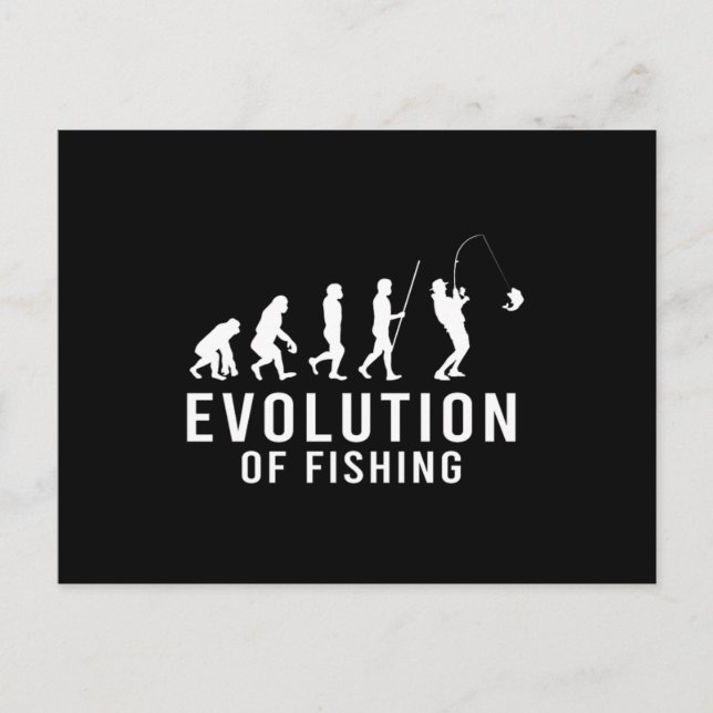 Postal Evolución Pescador Pescador Angling Fisher Gi (Anverso)