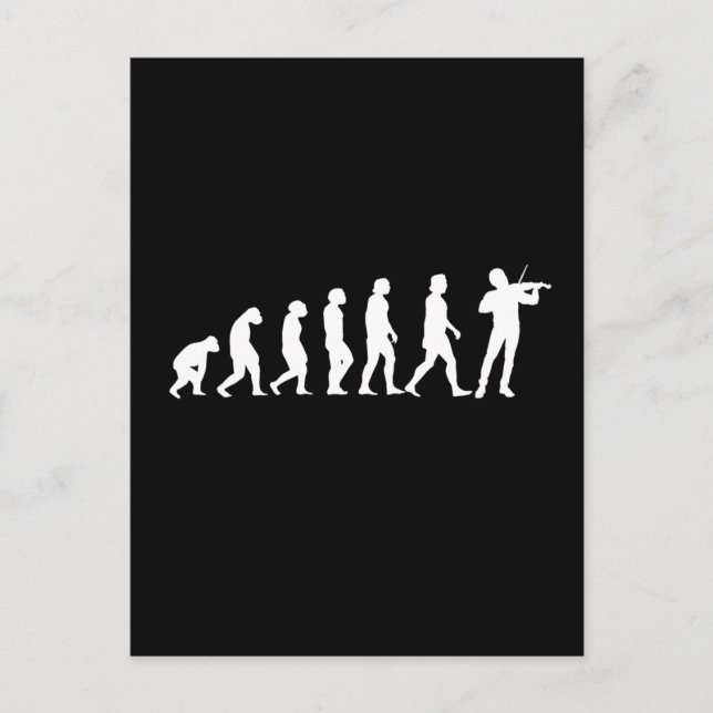 Postal Evolución violinista (Anverso)
