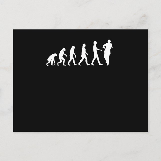 Postal Evolución violinista (Anverso)