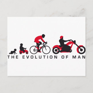 Postal evolution of usted motorcycle biker