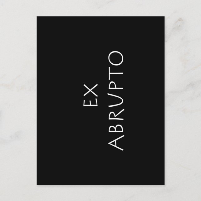 Postal Ex abrupto (Anverso)