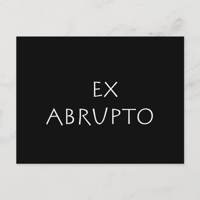 Postal Ex abrupto (Anverso)