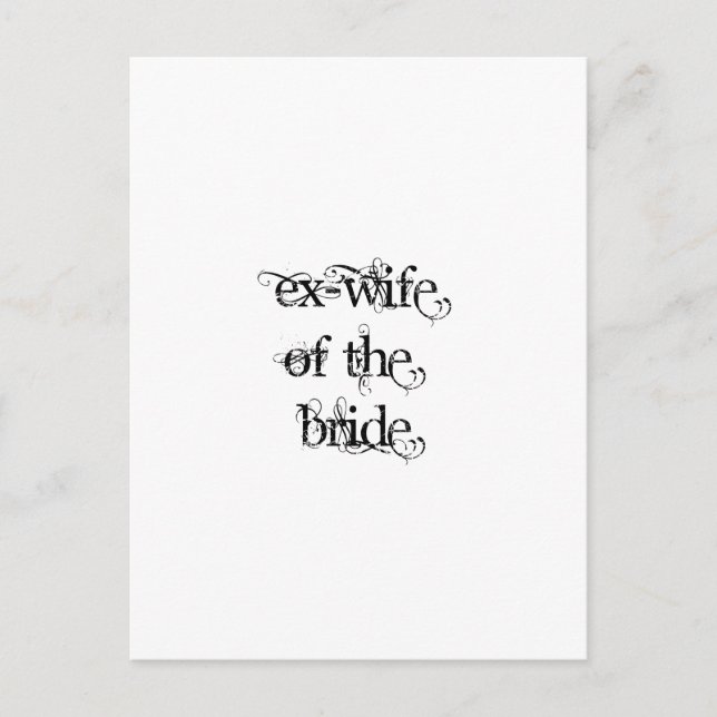 Postal Ex esposa de la novia (Anverso)