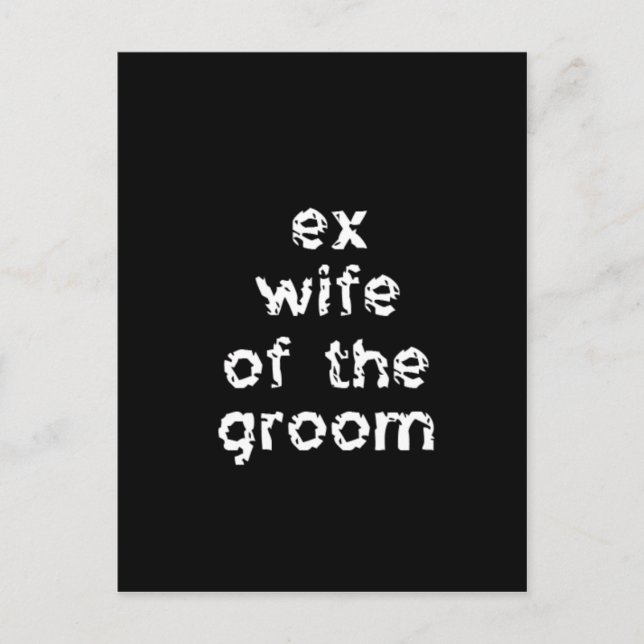 Postal Ex esposa del Groom (Anverso)