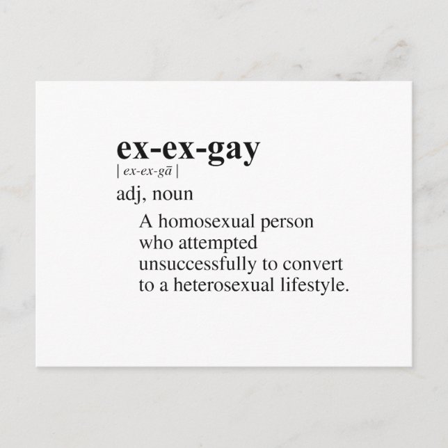 POSTAL EX-GAY (Anverso)