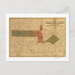Postal Ex-Límites de la "Nación de" Indios Cherokee