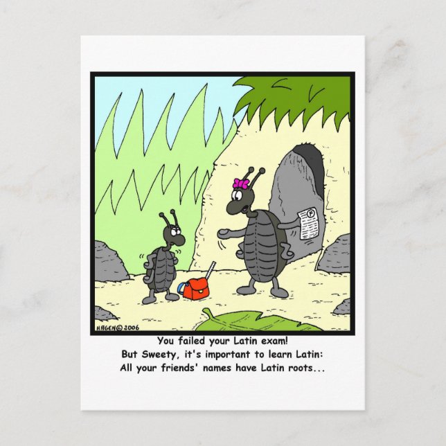 Postal Examen latino (Anverso)