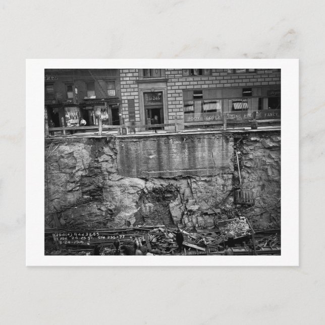 Postal Excavación del metro Séptima Ave y calles 24-25 (Anverso)