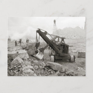 Postal Excavadora a vapor, 1910