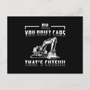Postal Excavator Drin Carros Cute Dig Trabajador De Const