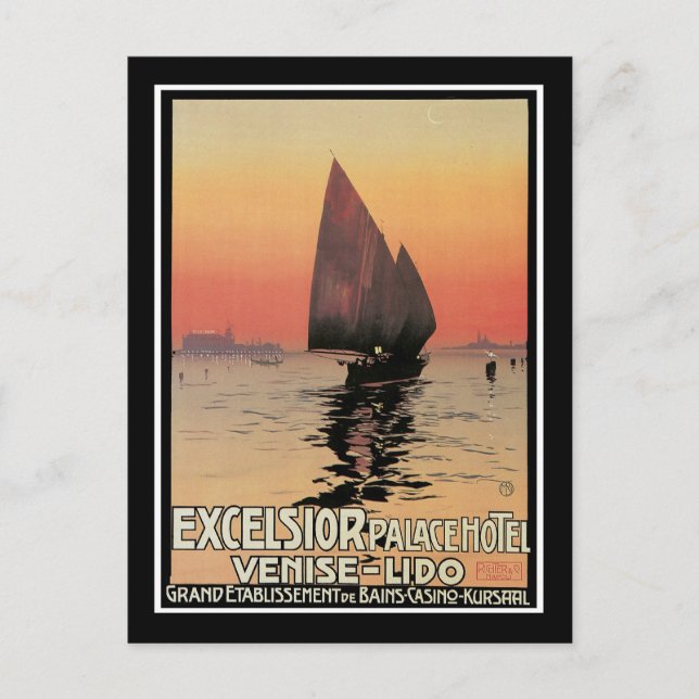 Postal Excelsior Palace Hotel: Venise-Lido (Anverso)
