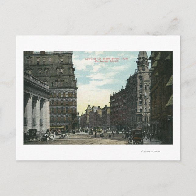 Postal Exchange Street View of State Street (Anverso)