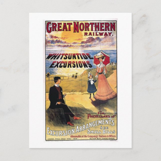 Postal Excursión ferroviaria, Reino Unido, Gran Bretaña,  (Anverso)