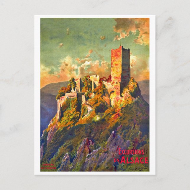 Postal Excursiones en Alsacia, Francia (Anverso)