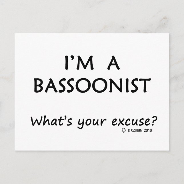 Postal Excusa Basonista (Anverso)