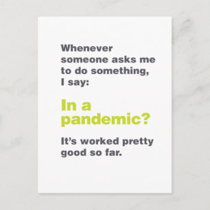 Postal Excusa de pandemia para librarse de tareas