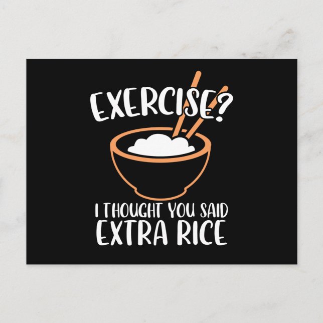 Postal Exercise I Thought You Said Extra Rice Funny (Anverso)