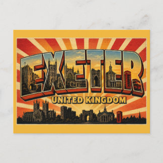 Postal Exeter Inglaterra Ciudad Romana y Catedral