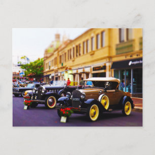Postal Exhibición de autos antiguos en Country Club Plaza