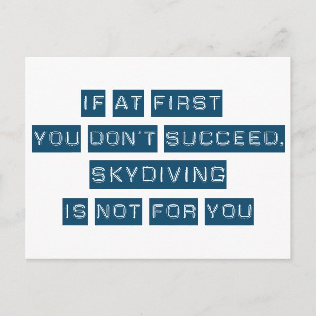 Postal Éxito en Skydiving (Anverso)