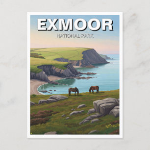 Postal Exmoor Parque Nacional Pony Travel