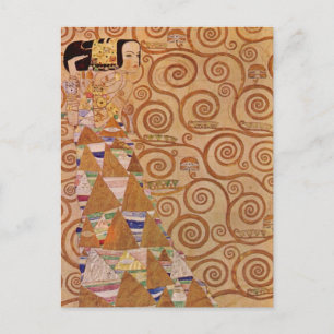 Postal Expectación de Klimt Arte Nouveau Victoriano Antig
