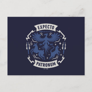 Postal Expecto Patronum Silueta Gráfica Vintage