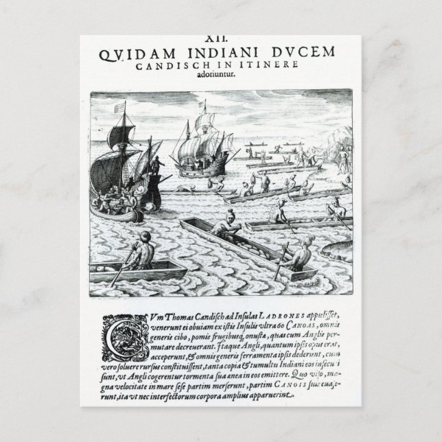 Postal Expedición de Thomas Cavendish (Anverso)