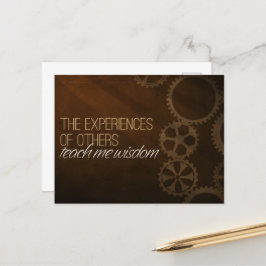 Postal "Experiencias enseñan sabiduría" Motivación Afirma