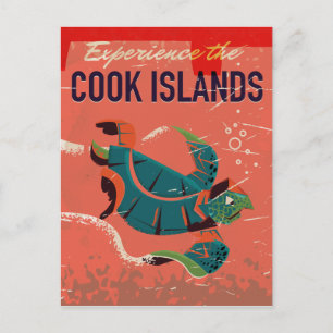 Postal Experimente el poster de viaje vintage de las isla