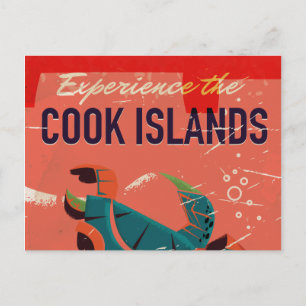 Postal Experimente el poster de viaje vintage de las isla